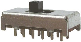 MFS401N-2-Z, Slide Switches 4 Pole, ON - ON function, 2.0mm long top actuator, metal, metal bracket stabilizing legs