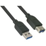 687890035, USB 3.0 Cable, Male USB A to Female USB A Cable, 1m