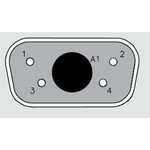 173107 5 Way Panel Mount D-sub Connector Socket, 2.84mm Pitch