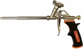 Пистолет для монтажной пены Комфорт никелированный, регулировка потока пены, эргономичнаяПП-005001