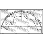 0202-T31R, Колодки тормозные задние (барабанные)