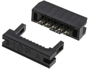 AWP2 10-7240, 10-Way IDC Connector Socket for Cable Mount, 2-Row