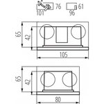 Встраиваемый светильник для лестницы glasi led 3w p 4000к b 33694