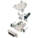 6355-0044-02, DA-15 Plug D-Sub Connector Kit, Zinc