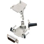 6355-0046-02, DA-15 Plug D-Sub Connector Kit, Zinc