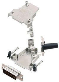 6355-0046-02, DA-15 Plug D-Sub Connector Kit, Zinc