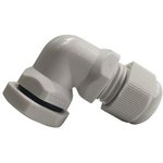 RND 465-00871, Bend Cable Gland, 4 ... 8mm, M16, Polyamide, Grey, Pack of 10 pieces