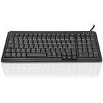 KYB500-K103-BUS, KYB500-K103 Wired PS/2, USB Compact Keyboard, QWERTY (US), Black