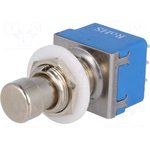 FC71101, Switch: Push-button, Floor: 2, 3PDT, 2A/250VAC, OFF-ON, D12,2mm