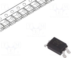 PC123Y23SP9F, Оптрон, SMD, Ch: 1, OUT: транзисторный, Uизол: 5кВ, Uce: 70В