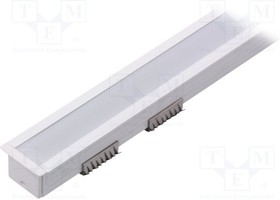 58890001, Профиль для LED модулей, молочный, белый, L: 1м, алюминий