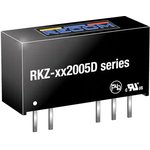 RKZ-152005D, Isolated DC/DC Converters - Through Hole 2W 15Vin +20/-5Vout 50/-200mA