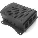 Aluminium Case for Raspberry Pi 4B [Black], Перфорированный алюминиевый корпус для Raspberry Pi 4 с дополнительным креплением