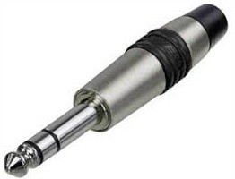 Rean NYS228C-0 кабельный разъем Jack 6.3мм TRS(стерео), штекер металический корпус для кабеля 6мм