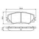 0986494240, Колодки тормозные TOYOTA Auris (06-12),Corolla (07-13) передние ...