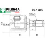 CVP1205 ШРУС ВНУТРЕННИЙ ПРАВЫЙ1,4/1,6 МТ_5 1,4/1,6 AT_4 SOLARIS/RIO