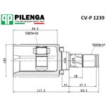 CVP1239, ШРУС Nissan Qashqai/Qashqai+2 (J10,JJ10) 2.0 2WD MCVT внутренний левый ...