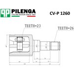 CVP1260, ШРУС Ford FOCUS 2 2.0 AT внутренний левый 23 x 40 x 26