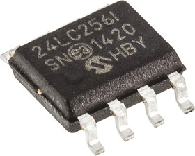 Фото 1/3 24LC256-I/SN, 24LC256-I/SN, 256kbit Serial EEPROM Memory, 900ns 8-Pin SOIC Serial-I2C