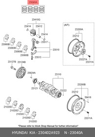 230402A923, 230402A923_кольца поршневые!\\ Hyundai, Kia