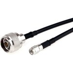 R284C0351046, Male N Type to Male SMA Coaxial Cable, 1m, RG58 Coaxial, Terminated