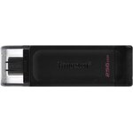Флеш Диск Kingston 256Gb DataTraveler 70 Type-C DT70/256GB USB3.2 черный