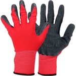 Перчатки хозяйственные EL-C3032, размер 10 XL, цв. красный с серым 001059