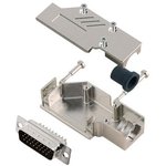 6355-0100-02, DA-26 Plug HD D-Sub Connector Kit, Zinc Backshell