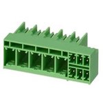 1717104, PCB Hybrid Header, Right Angle, Contacts - 9, Rows - 1