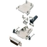 6355-0045-02, DA-15 Plug D-Sub Connector Kit, Zinc