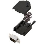 6355-0102-01, DE-15 Plug D-Sub HD Connector Kit, Zinc Backshell