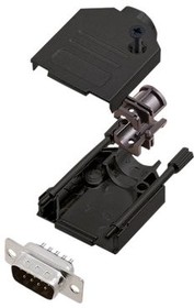 6355-0101-01, DE-9 Plug D-Sub Connector Kit, Zinc