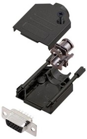 6355-0102-11, DE-15 Socket D-Sub HD Connector Kit, Zinc Backshell