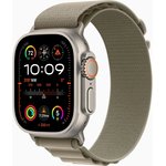 Смарт-часы Apple Watch Ultra 2 A2986, 49мм, оливковый/титан [mrf03lw/a]