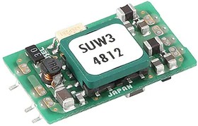 SUW34815B, Isolated DC/DC Converters - SMD 3W 36-76Vin +/-15Vout 0.1A SMT
