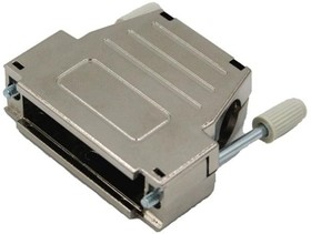 DSSKM25L-DB25S-K, D-Sub Standard Connectors D-SUB Socket, stamped contact, metalized plastic backshell, top & side entry 25w