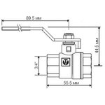 Кран шаровой 3/4" FF рукоятка VT.214.N.05 36911