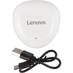 Bluetooth-наушники Lenovo HT06 с микрофоном (TWS), белые (QXD1B07923)