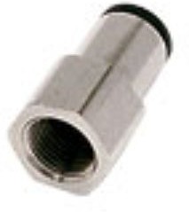 3114 04 13, LF3000 Series, G 1/4 Female to Push In 4 mm, Threaded-to-Tube Connection Style