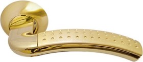 MH-02P SG/GP, ручка дверная"Палаццо", цвет мат.золото/золото,с перфорацией 9008240