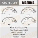 MK-1204, MK-1204_колодки тормозные барабанные!\ Nissan Micra/March K11 ...