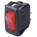 MP004579, Rocker Switch, SPST, 20 A, 125VAC, Red, Panel Mount, On-Off ...