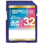 SP032GBSDHAU1V10, Флеш карта SD 32GB Silicon Power Elite SDHC Class 10 UHS-I