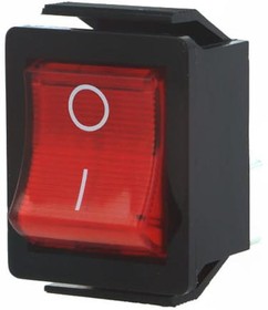Фото 1/2 C1353VQGBR3602AW, ROCKER; DPST; Pos: 2; ON-OFF; 16A/250VAC; red; neon lamp; 250V; 1350