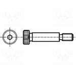 ISO7379-10-M8-16, Установочный винт, сталь, M8, 1,25, Дл.резьбы: 13мм, шестигранный