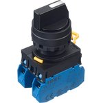 YW1S-31E20, Rotary Switch, 3 Position, 2 Pole, 45°, Spring Return from Right ...
