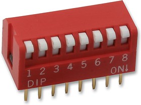 MCNDP-12V, DIP / SIP переключатель, 12 схем(-а), Клавиша, Сквозное Отверстие, SPST-NO, 24 В, 25 мА