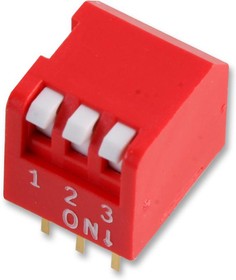 MCNDP-03V, DIP / SIP переключатель, 3 схем(-а), Клавиша, Сквозное Отверстие, SPST-NO, 24 В, 25 мА