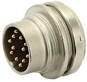 C091 31W105 100 2, Circular DIN Connectors Male recpt 5 Pin; Front MT