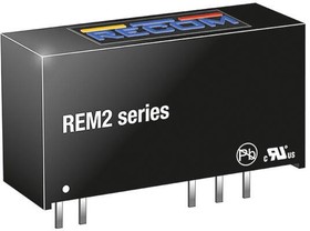 REM2-1212D, Isolated DC/DC Converters - Through Hole 2W 12Vin +/-12Vout 84mA